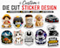 design custom die cut stickers for your brand