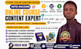create engaging online course content, course curriculum, and training manual