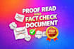 fact check your document, proofread erros in document