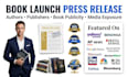 write book launch  press release distribute for author publisher press release