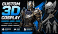 create a custom 3d cosplay character, 3d cosplay design 3d cosplay ceation