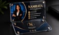 design premium business cards with acrylic and qr code designs