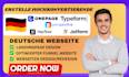 design redesign onepage io german website landing page