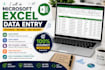 do microsoft excel data entry, copy paste, typing and web research