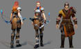model 3d low poly character  game asset rigging  and animation