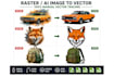 manually vectorize,ai image , redraw, convert image, logo to vector svg ai eps
