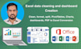 excel data cleaning and dashboard creation
