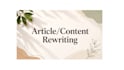 rewrite your content to improve clarity, tone, and flow