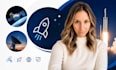 aerospace presentation, space startup pitch deck, satellite powerpoint
