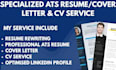do professional ats resume, cover letter, CV, linkedin