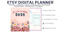 design etsy digital planner and hyperlinked goodnotes PDF