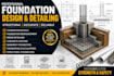 create structural foundation design, foundation detailing and footing plan