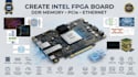 create intel fpga board with ddr memory pcie and ethernet