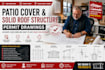 patio cover solid roof structure permit drawings