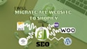 migrate wordpress website to shopify, wix squarespace migration to shopify