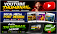 design professional youtube thumbnail and social media posts