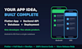build your flutter app with backend API and deployment