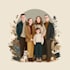 draw family portrait illustration