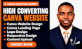 canva website design landing page website design