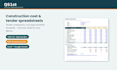 build qs spreadsheets for valuations, variations and tender comparison