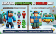 create custom roblox minecraft skin, minecraft logo