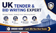 write UK tender and bid proposal, pqq, itt, method statements, rfp and rfq docs