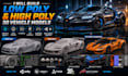 build low poly and high poly 3d vehicle models
