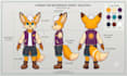 draw your fursona, furry, or oc and vtuber  reference sheet