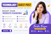 tech guest posts for google ranking and off page SEO backlinks