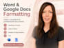 professionally format your word or google docs document