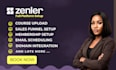setup zenler sales funnel and course upload