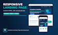 create a responsive HTML CSS landing page