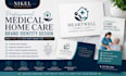 design home care logo health care , and senior care flyers