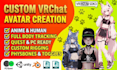 create custom 3d vrchat avatar anime model character full body tracking quest