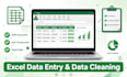 do excel data entry,data cleaning , PDF to excel and spread sheet formatting