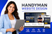 create handyman, cleaning, electrician, construction website