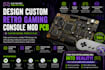 design custom retro gaming console mod pcb console modification