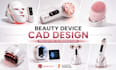 do beauty device design, product prototype, solidworks fusion360 modeling