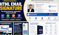 create clickable HTML email signature footer template for outlook, gmail, apple