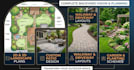 do backyard design, landscape plan, patio, deck, walkway garden layout