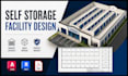 design self storage facility, mini storage floor plan, storage cad
