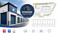 create self storage site plan, storage layout, storage cad drawing