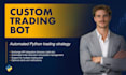 develop a custom python trading bot for bybit, binance etc