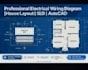 design 2d electrical wiring diagram and single line layout
