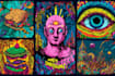 stunning illustration psychedelic, lifestyle, surrealism