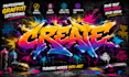 create custom graffiti text lettering design