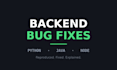 fix bugs in your backend code