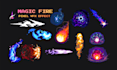 create pixel art vfx, spell animation, skill icon, particle effect, game asset