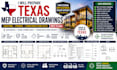 prepare texas mep electrical drawings lighting power construction sets mep plans