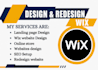 wix website design, wix website redesign, wix business website design